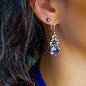 Boucles d'Oreilles argent Améthyste