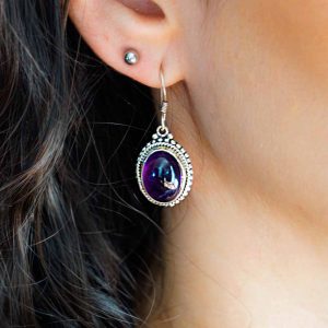 Boucles d'Oreilles argent Améthyste