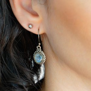 Boucles d'Oreilles argent Labradorite