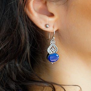 Boucles d'Oreilles argent Lapis Lazuli