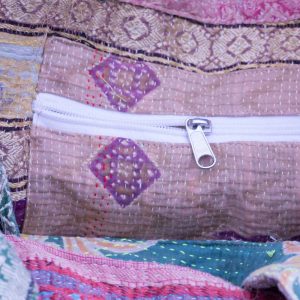 Sac Cabas Vintage Kantha Sable & Bruyère Anse Verte