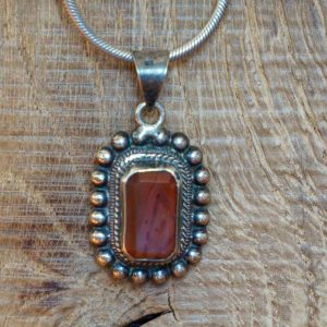 Pendentif Cornaline Argent