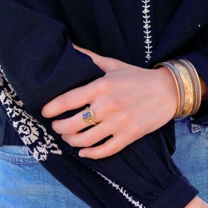 Bracelet manchette bohème en laiton