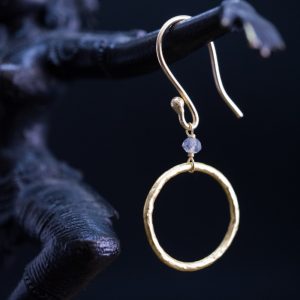 Boucles d'oreilles Ila en Laiton et Labradorite