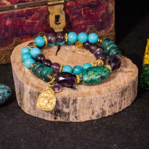 Bracelet Sita Turquoise Améthyste Malachite