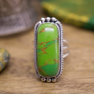Bague Argent et Turquoise Mohave Verte