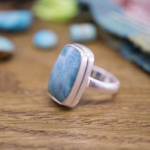 Bague Mâyâ Argent et Larimar