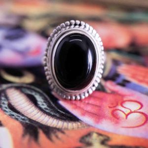 Bague Skanda Argent et Onyx Noir