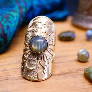 Bague Yantra Laiton et Labradorite