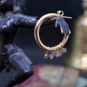 Boucles d’Oreilles Danna Plaqué Or et Labradorite