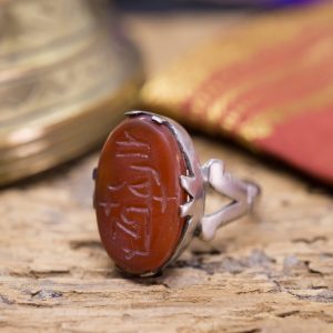 Bague Afghane Adela Argent et Cornaline