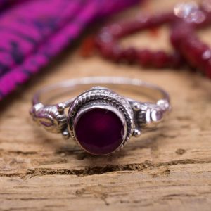 Bague Fine Nagda Argent et Rubis Indien