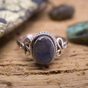 Bague Fine Dawa Argent et Labradorite