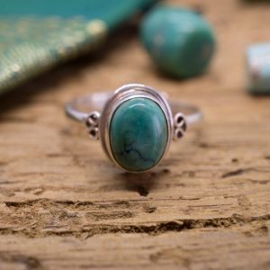 Bague Fine Koh Phi Phi Ley Argent et Turquoise