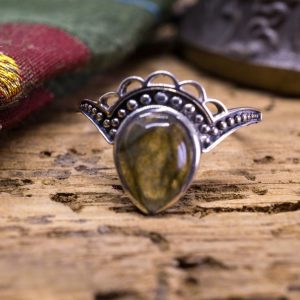 Bague Maharani Argent et Labradorite
