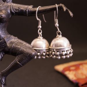Boucles d'Oreilles Jhumka Argent