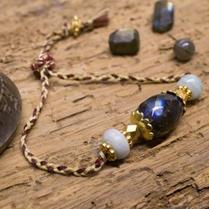 Bracelet Phodong Labradorite et Emeraude