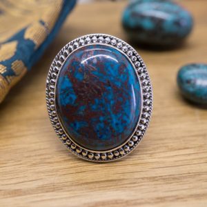 Bague Khajjiar Argent et Azurite