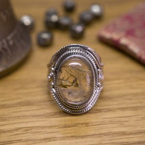 Bague Chettinad Argent & Quartz Rutile